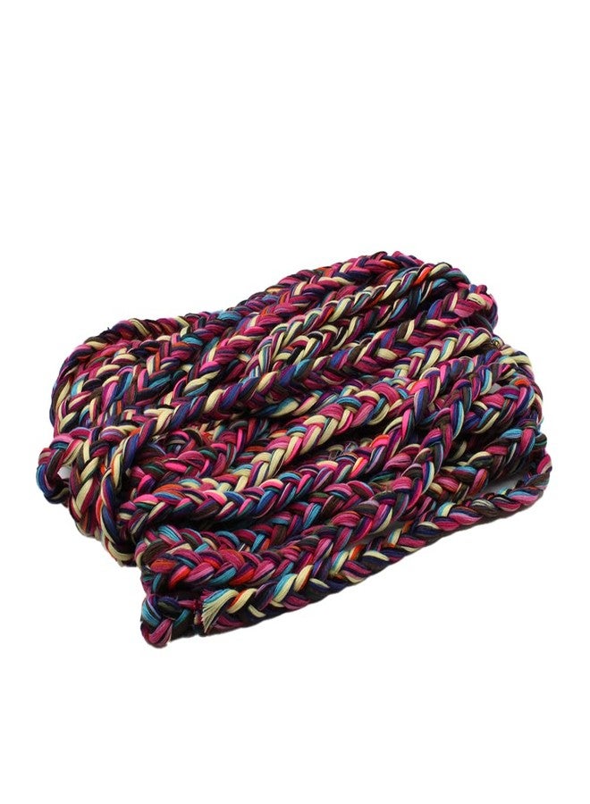 BOBBINY | Braided Choti Macrame Cotton Thread for Macrame DIY, Garments, Crafting and Other Projects | Multicolor | 10mm,10Mtr. - Image 2